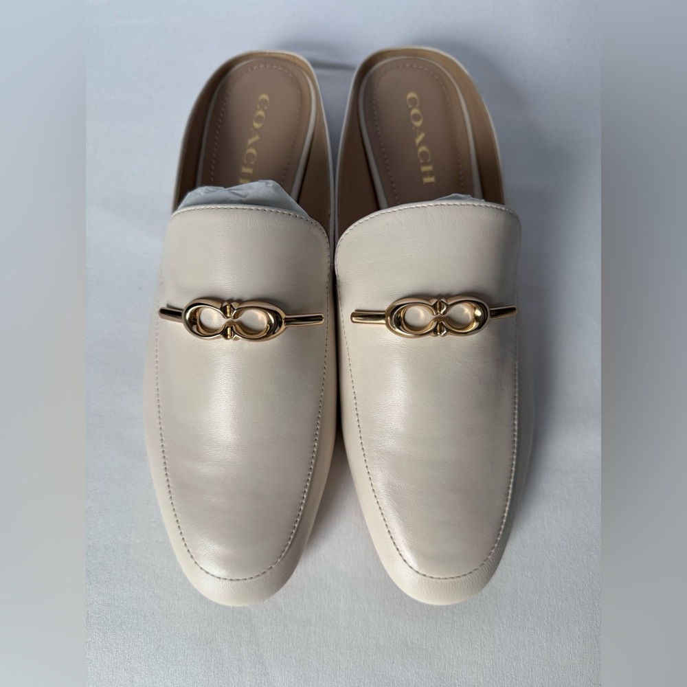 NWT Coach Sienna Slide Sandal Gold/Chalk , not white Size 10B C5770 - Picture 4 of 14